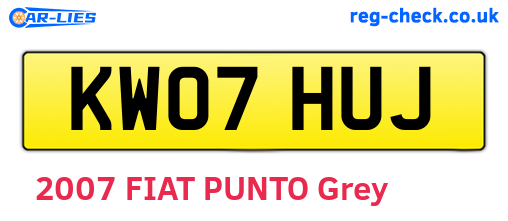 KW07HUJ are the vehicle registration plates.