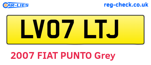 LV07LTJ are the vehicle registration plates.