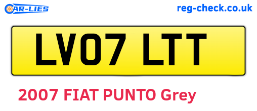 LV07LTT are the vehicle registration plates.