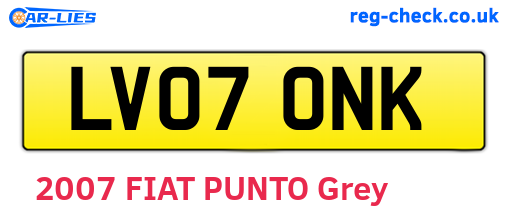 LV07ONK are the vehicle registration plates.