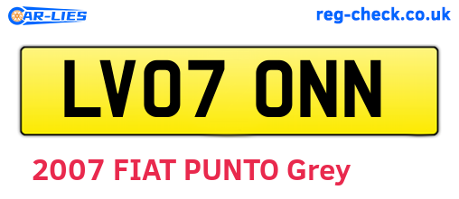 LV07ONN are the vehicle registration plates.