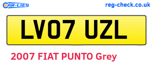 LV07UZL are the vehicle registration plates.