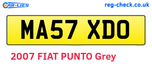 MA57XDO are the vehicle registration plates.