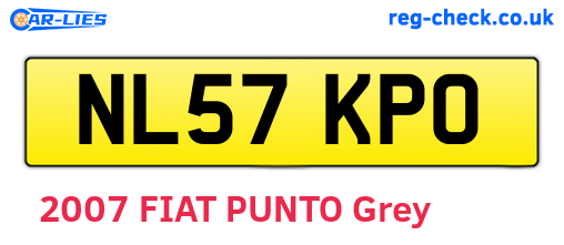 NL57KPO are the vehicle registration plates.
