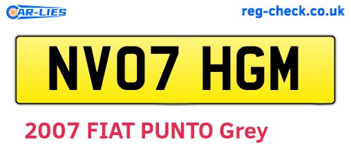 NV07HGM are the vehicle registration plates.
