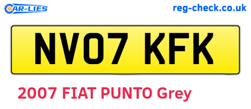 NV07KFK are the vehicle registration plates.