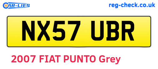 NX57UBR are the vehicle registration plates.