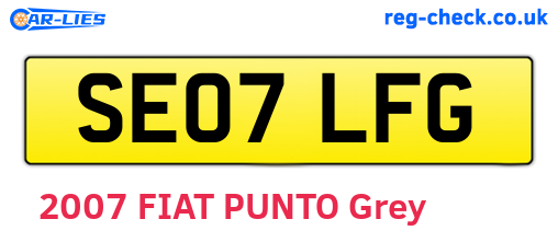 SE07LFG are the vehicle registration plates.