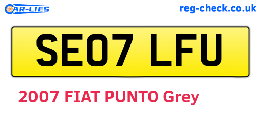 SE07LFU are the vehicle registration plates.