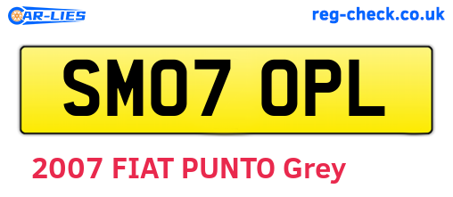SM07OPL are the vehicle registration plates.