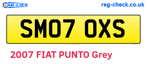 SM07OXS are the vehicle registration plates.