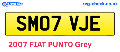 SM07VJE are the vehicle registration plates.