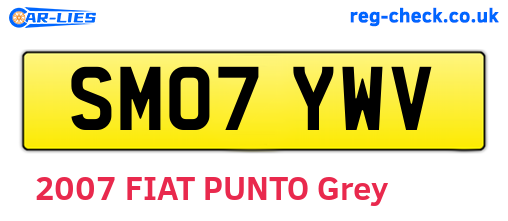 SM07YWV are the vehicle registration plates.
