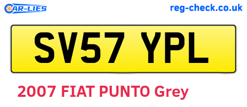 SV57YPL are the vehicle registration plates.