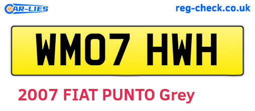 WM07HWH are the vehicle registration plates.