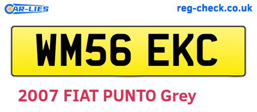 WM56EKC are the vehicle registration plates.