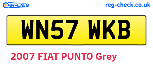 WN57WKB are the vehicle registration plates.