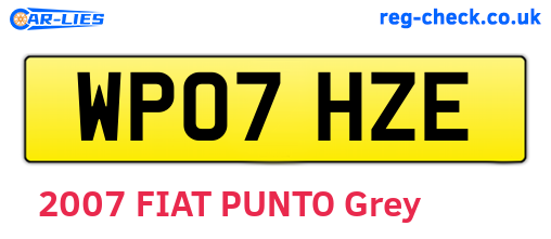 WP07HZE are the vehicle registration plates.