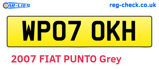 WP07OKH are the vehicle registration plates.