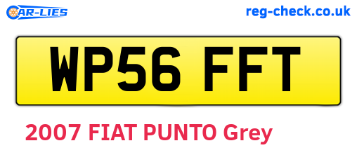 WP56FFT are the vehicle registration plates.