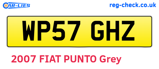 WP57GHZ are the vehicle registration plates.