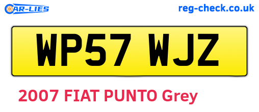 WP57WJZ are the vehicle registration plates.