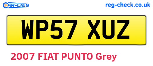 WP57XUZ are the vehicle registration plates.