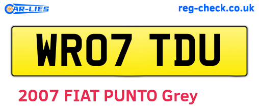 WR07TDU are the vehicle registration plates.