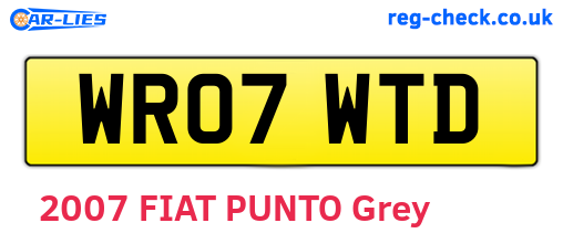 WR07WTD are the vehicle registration plates.