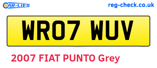 WR07WUV are the vehicle registration plates.