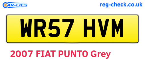 WR57HVM are the vehicle registration plates.