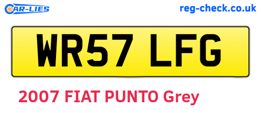WR57LFG are the vehicle registration plates.