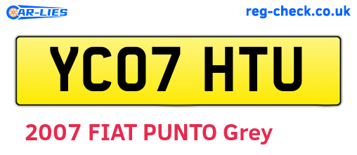 YC07HTU are the vehicle registration plates.