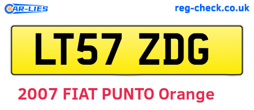 LT57ZDG are the vehicle registration plates.