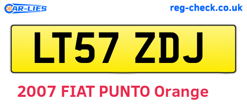 LT57ZDJ are the vehicle registration plates.