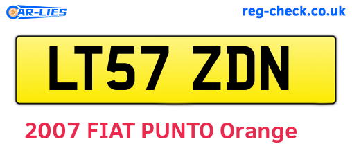 LT57ZDN are the vehicle registration plates.