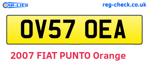 OV57OEA are the vehicle registration plates.