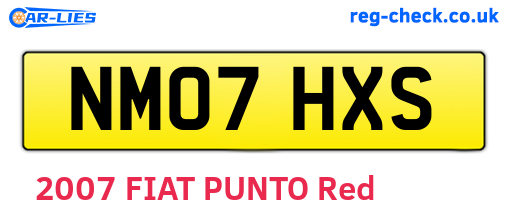 NM07HXS are the vehicle registration plates.
