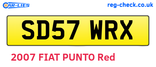 SD57WRX are the vehicle registration plates.