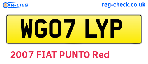 WG07LYP are the vehicle registration plates.