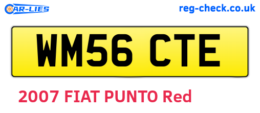 WM56CTE are the vehicle registration plates.