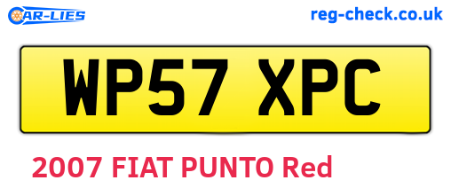 WP57XPC are the vehicle registration plates.