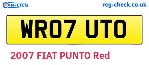WR07UTO are the vehicle registration plates.
