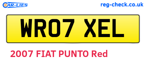 WR07XEL are the vehicle registration plates.
