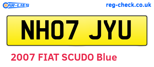 NH07JYU are the vehicle registration plates.