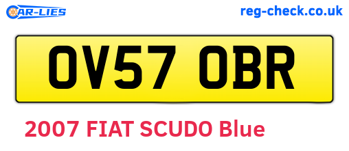 OV57OBR are the vehicle registration plates.