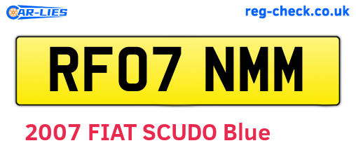 RF07NMM are the vehicle registration plates.