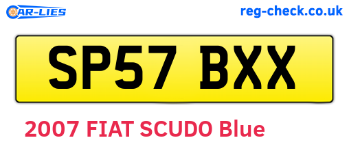 SP57BXX are the vehicle registration plates.
