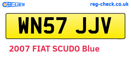 WN57JJV are the vehicle registration plates.