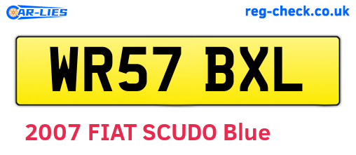 WR57BXL are the vehicle registration plates.